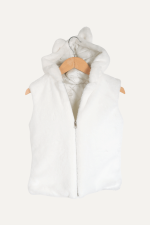 Kulaklı Kapüşonlu Yumuşacık Peluşlu Kız Çocuk Yelek