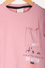 Kol Lastikli Yan Cepli Kız Çocuk Sweatshirt - Görsel 13