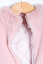Fermuarlı Dik Yaka Yumuşak Peluşlu Kız Çocuk Yelek - Görsel 8