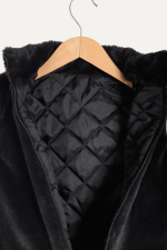 Fermuarlı Dik Yaka Yumuşak Peluşlu Kız Çocuk Yelek - Görsel 5