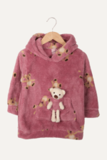 Cep Ayıcık Oyuncaklı Pelüş Kız Çocuk Sweatshirt