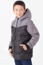 Çift Renkli Erkek Çocuk Mont