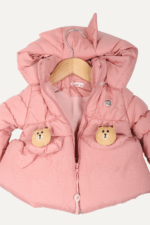 Cep Ayıcık Oyuncaklı Kız Bebek Mont - Görsel 4