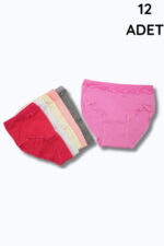 Tutku Kız İncebel Pınar Bikini 12'li Paket Karışık Renk