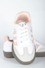 Klasik Pembe Şeritli Kız Çocuk Spor Ayakkabı 31-35 Numara Beyaz - Görsel 4