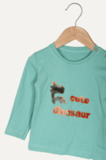 Cute Dinosaur Nakışlı Hırkalı Erkek Bebek Üçlü Takım - Görsel 5