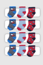 Berka Bebe 3 lü Erkek Çorap 12'li Paket Karışık Renk