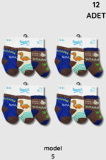 Berka Erkek Bebe Havlu Çorap 12li Paket - Görsel 5