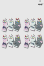 Berka Kız Bebe Çorap 12li Paket - Görsel 3