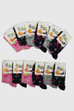 Can Altun Kız Çocuk Çorap 12li Paket - Görsel 5