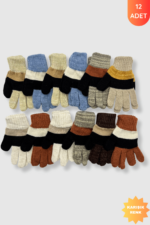 Çocuk Renkli Eldiven 12'li