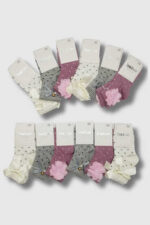 İnaltun Kız Çocuk Kurdeleli Patik 12li