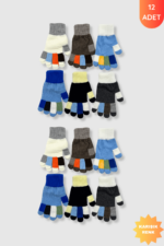 Likralı Erkek Çocuk Garson Eldiven 12'li