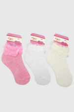 Öge Kız Fırfırlı Bambu Patik 12li Paket - Görsel 2