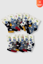 Vip Erkek Bebe Havlu Çorap 12li - Görsel 2