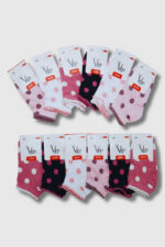 Vip Kız Çocuk Patik 12li Paket Karışık Renk - Görsel 12