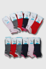 Vip Kız Çocuk Patik 12li Paket Karışık Renk - Görsel 3