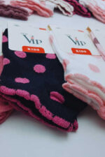 Vip Kız Çocuk Patik 12li Paket Karışık Renk - Görsel 5