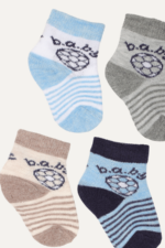 Top Desenli Erkek Bebek 4'lü Yenidoğan Çorap Seti - Görsel 2