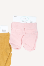 3 Modelli Kız Bebek 6'lı Çorap Seti Krem-Hardal-Pembe 6-12 Ay - Görsel 4