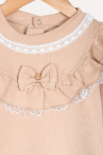 Yaka Dantelli Kol Lastikli Kız Bebek İkili Takımı - Görsel 6