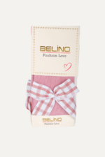 Kız Çocuk Kareli Fiyonklu Külotlu Çorap - Görsel 4