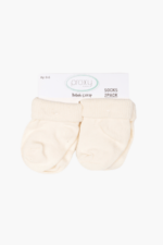 Uni Bebek 2'li Çorap Seti Krem 0-6 Ay