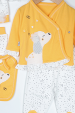 Kız Bebek 5'li Yenidoğan Hastane Çıkışı Seti - Sevimli Köpek Desenli - Görsel 8