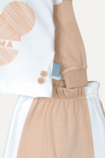 Luoma Yazılı Düğme Detaylı Erkek Bebek İkili Takım - Görsel 8