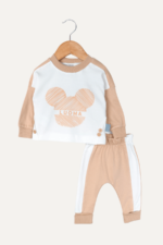Luoma Yazılı Düğme Detaylı Erkek Bebek İkili Takım - Görsel 6