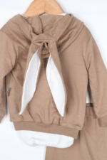 Tavşan Kapüşonlu Erkek Bebek Zıbınlı Üçlü Takım - Görsel 10