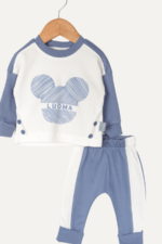 Luoma Yazılı Düğme Detaylı Erkek Bebek İkili Takım - Görsel 3