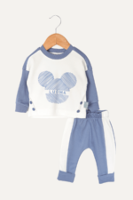 Luoma Yazılı Düğme Detaylı Erkek Bebek İkili Takım - Görsel 2