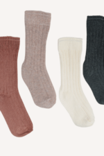 Uzun Çizgili Uni Bebek 4'lü Çorap Seti 12-24 Ay - Görsel 3