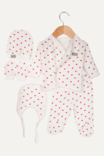 Minik Kalpler Desenli Kız Bebek 5'li Yenidoğan Hastane Çıkışı Seti - Görsel 5