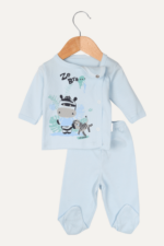 Zebra Desenli Erkek Bebek İkili Pijama Takımı