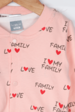 I Love My Family Desenli Kız Bebek Üçlü Takım - Görsel 7