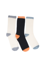 Dikişsiz Renkli Uni Çocuk 3'lü Çorap Seti Pamuklu ve Şık Tasarım 11-12 Yaş