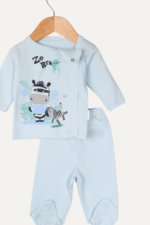 Zebra Desenli Erkek Bebek İkili Pijama Takımı - Görsel 2