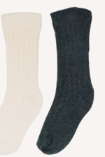 Uzun Çizgili Uni Bebek 3'lü Çorap Seti Haki-Krem 12-24 Ay - Görsel 3