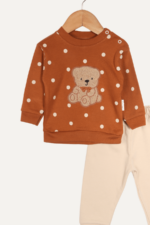 Benekli Ayıcık Nakışlı Erkek Çocuk İkili Takım - Görsel 4