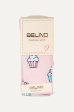 Cupcake Desenli Kız Çocuk Külotlu Çorap 1-2 Yaş Pembe - Görsel 2