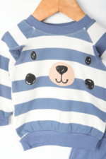 Çizgili Ayıcık Detaylı Erkek Bebek İkili Takım - Görsel 2