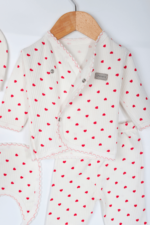 Minik Kalpler Desenli Kız Bebek 5'li Yenidoğan Hastane Çıkışı Seti - Görsel 6