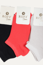 Düz Renk Çocuk 3'lü Çorap Seti Kırmızı-Bej-Siyah 3-4 Yaş - Görsel 3