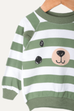 Çizgili Ayıcık Detaylı Erkek Bebek İkili Takım - Görsel 8