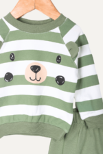 Çizgili Ayıcık Detaylı Erkek Bebek İkili Takım - Görsel 9