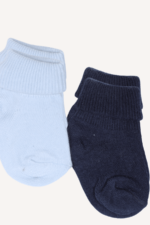 Düz Erkek Bebek 3'lü Çorap Seti Mavi 0-3 Ay - Görsel 2