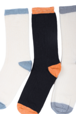 Dikişsiz Renkli Uni Çocuk 3'lü Çorap Seti Pamuklu ve Şık Tasarım 11-12 Yaş - Görsel 3