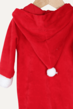Yılbaşı Noel Temalı Kız Bebek Kadife Tulum Kırmızı - Görsel 5
